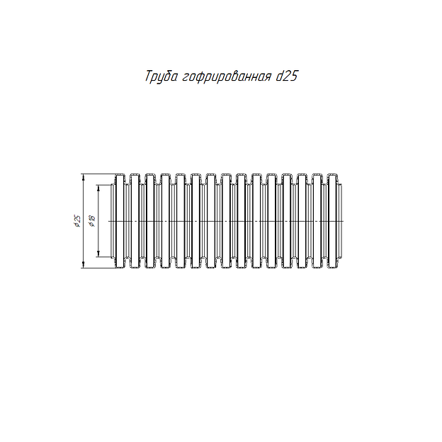 Промрукав PR02.0216 Труба гофрированная ПЛЛ легкая 350 Н безгалогенная (HF) негорючая (НГ) белая с/з д25 (уп. 50 м) фото 3