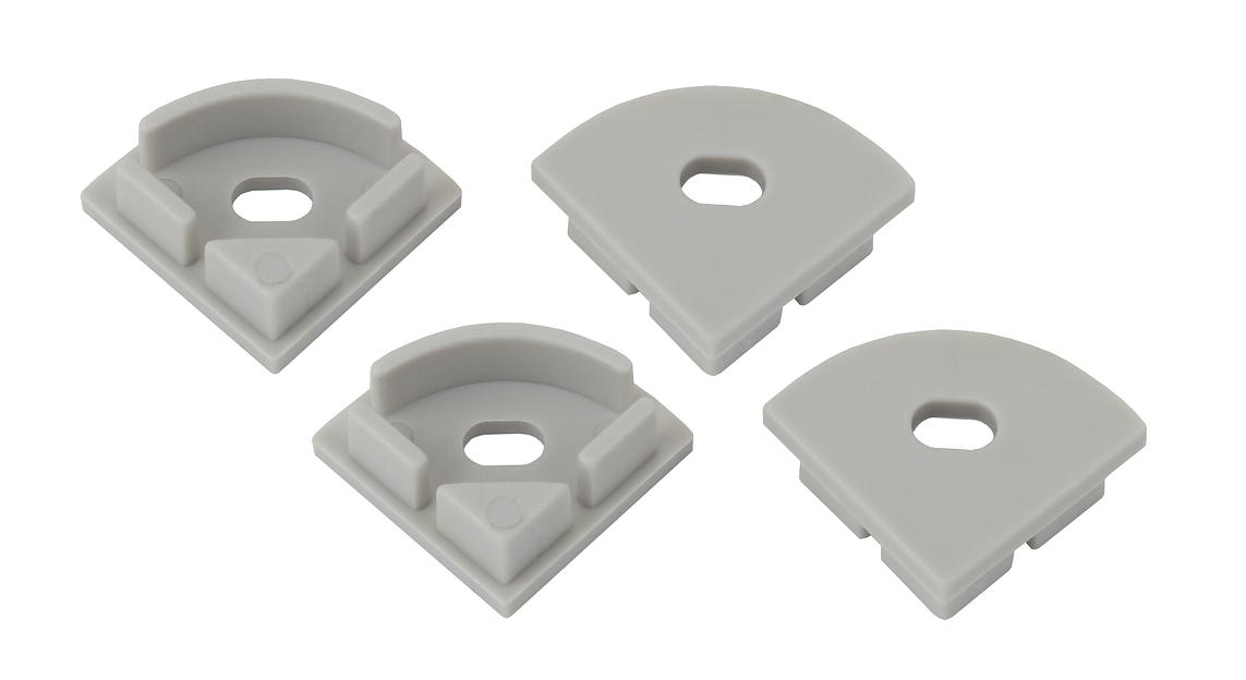 Эра Б0039452 1616R-3B Набор заглушек для профиля CAB280, 4 сквозные круглые фото 1