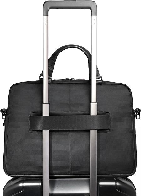 Деловая сумка Piquadro Orion CA6623S136/N с отделением для ноутбука черный ткань/натур.кожа фото 3