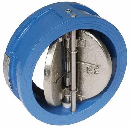 Клапаны обратные двухстворчатые межфланцевые чугунные «Хлопушка» (Ру-10/16) Ду 125 мм фото 1