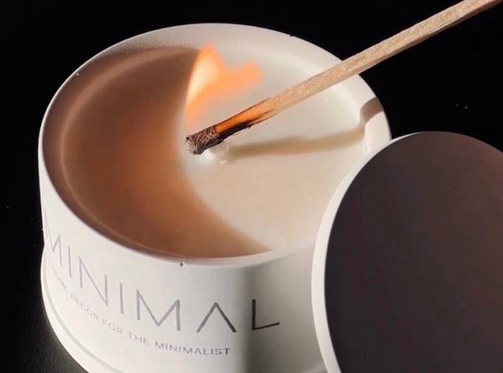 Свеча из кокосового воска Razzo room «Шкатулка 100» в гипсовом подсвечнике ОПТ фото 2