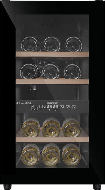 Винный шкаф Maunfeld MFWC-50D16 1-нокамерн. черный фото 2