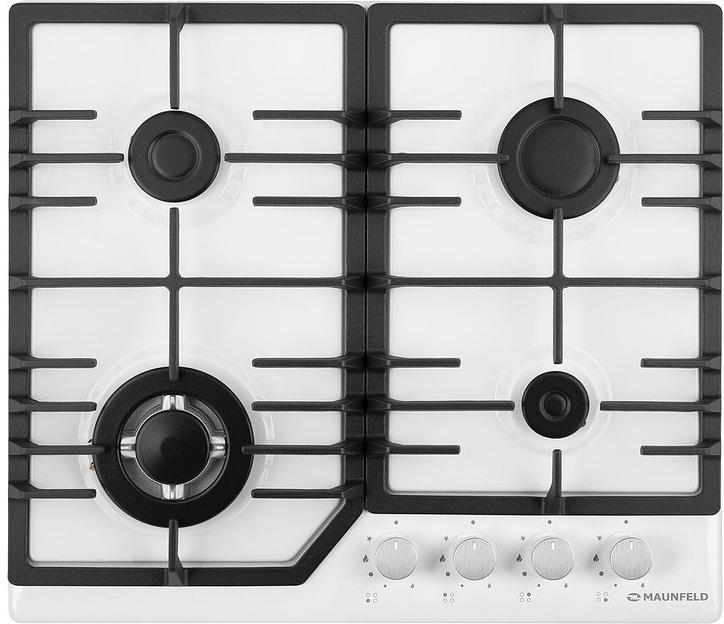 Газовая варочная поверхность Maunfeld EGHE.64.43CW/G белый фото 2