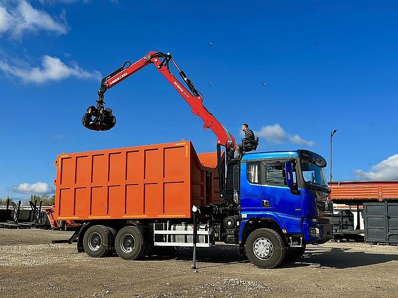 Металловоз Shacman SX3258 6V384 с ГМУ VM-10, 30 м³, синий фото 1