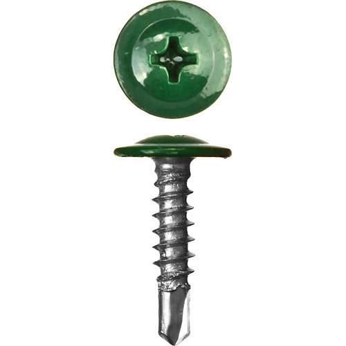 Саморезы ПШС 4,2х19 мм (6005) Зелёный мох фото 1