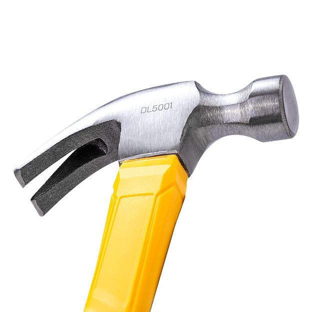 Ударно-рычажный инструмент Deli Молоток-гвоздодер Deli DL5001 250 гр Фиберглассовая рукоять. фото 2