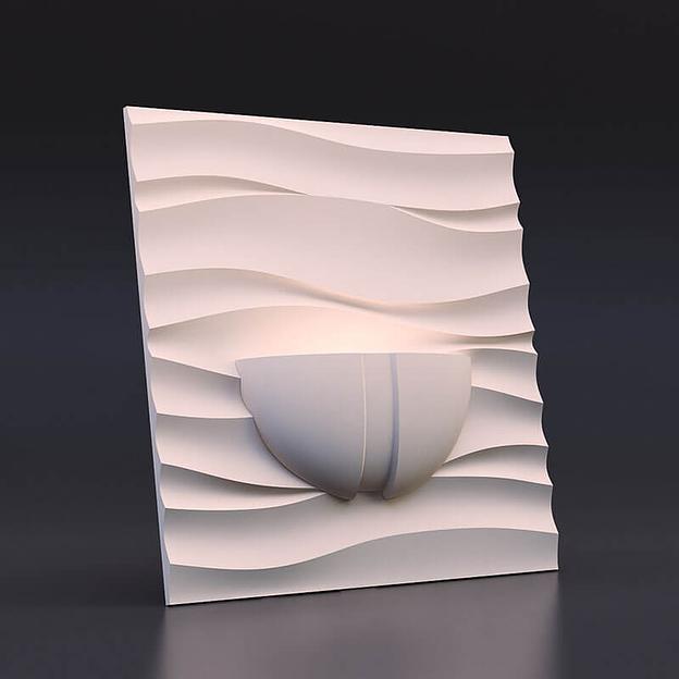 Светильник 3D из гипса «Светильник №4» фото 3