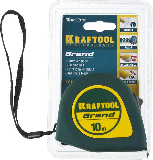 KRAFTOOL Grand, 10 м х 25 мм, рулетка (34022-10-25) фото 4