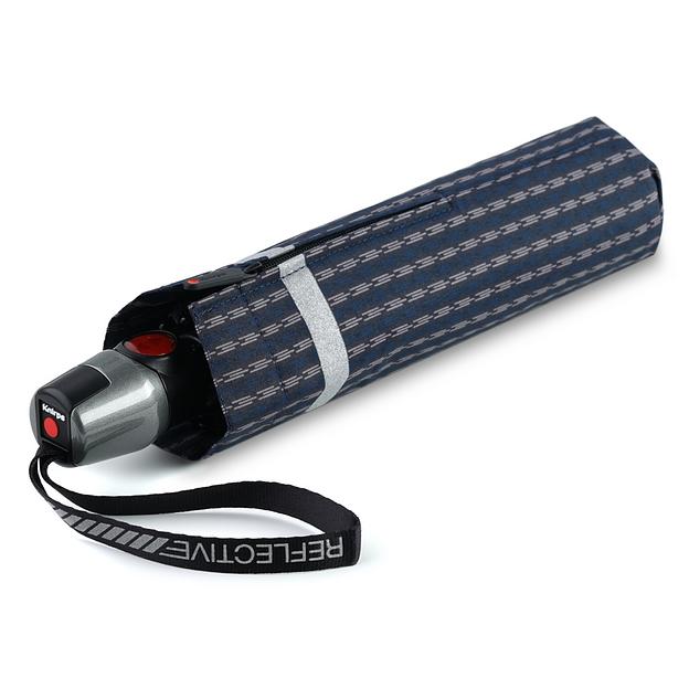 Зонт Knirps автомат T.201 Medium Duomatic REFLECTIVE RAIN NAVY 95 3201 7155 фото 2