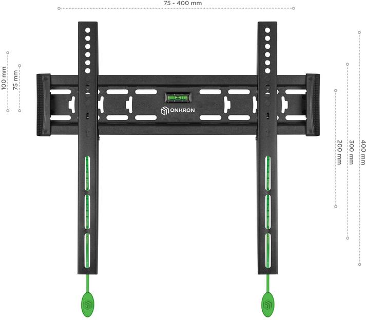 Кронштейн для телевизора Onkron FM5 черный 32"-65" макс.57кг настенный фиксированный фото 5