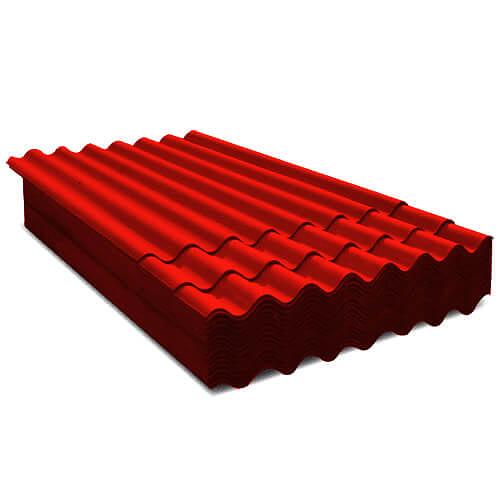 Шифер красный 8-ми волновой ТУ 5,2 мм ОПТ фото 1