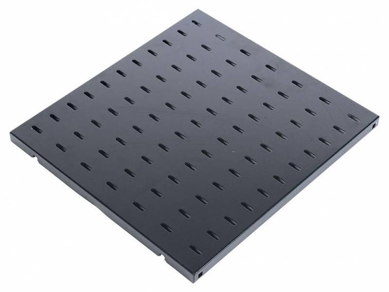 Полка стационарная ЦМО СВ-45-9005 0.5U нагр.:45кг. 19" 450мм черный (упак.:1шт) фото 1