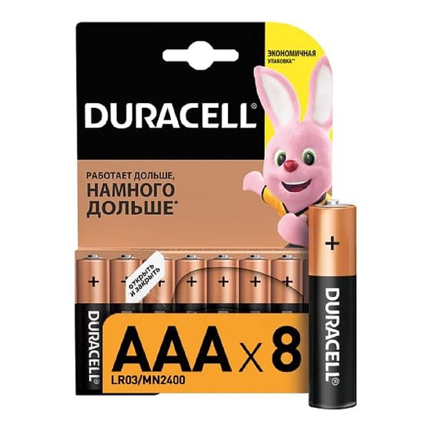 DURACELL LR03-8BL BASIC AAA (MN2400) (8 шт. в уп-ке) фото 1