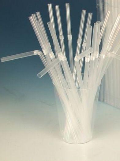 Трубочки кокт. 0,5*21 см. 1000 шт/уп. гофрир. прозрачные /1/12/ фото 1