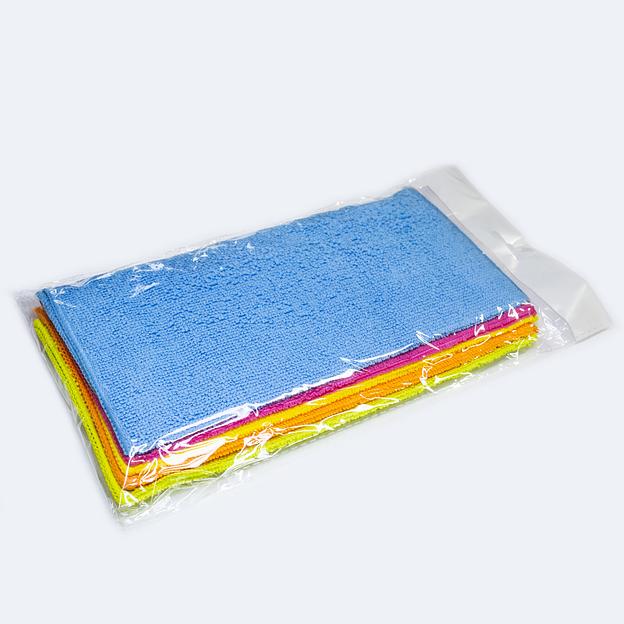 Салфетки для уборки из микрофибры универсальные 25*25см, 5шт. в упаковке фото 3