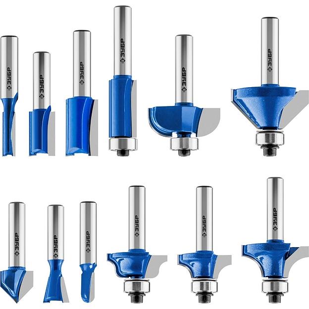 ЗУБР Набор профильных фрез по дереву "ПРОФЕССИОНАЛ", 12 шт [28796-H12] фото 1