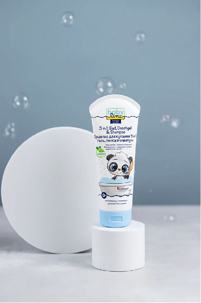 Средство для купания 3в1: шампунь, гель, пенка Babyline 200 мл ОПТ фото 5