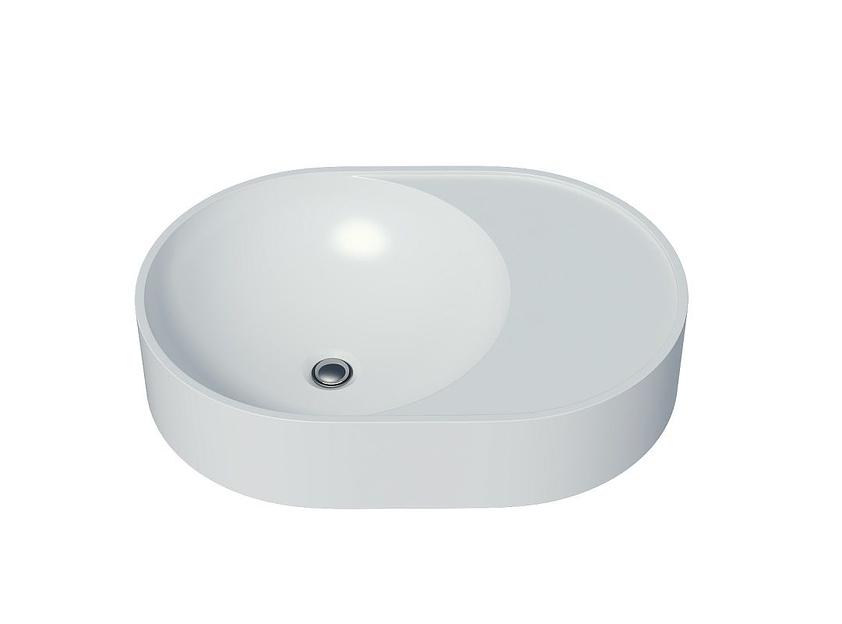 Раковина для ванной накладная Uperwood Luna 50 см, овальная фото 6
