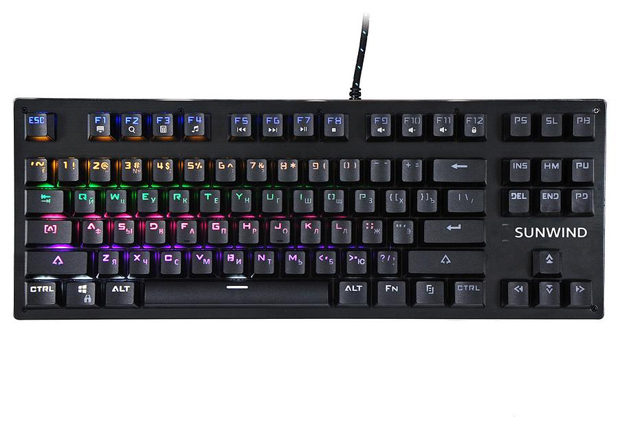 Клавиатура SunWind SW-K900G механическая черный USB Multimedia for gamer LED фото 6