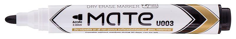 Маркер для досок Deli EU00320 Mate круглый пиш. наконечник 2мм черный фото 1