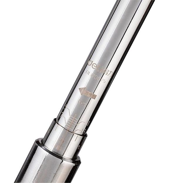 Ключ Deli Динамометрический ключ предельный Deli DL170025 5-25Нм, 3/8", головка Cr-Mo, 72 зуба, точность +/- 3%, противоскользящая рукоятка, кейс фото 2
