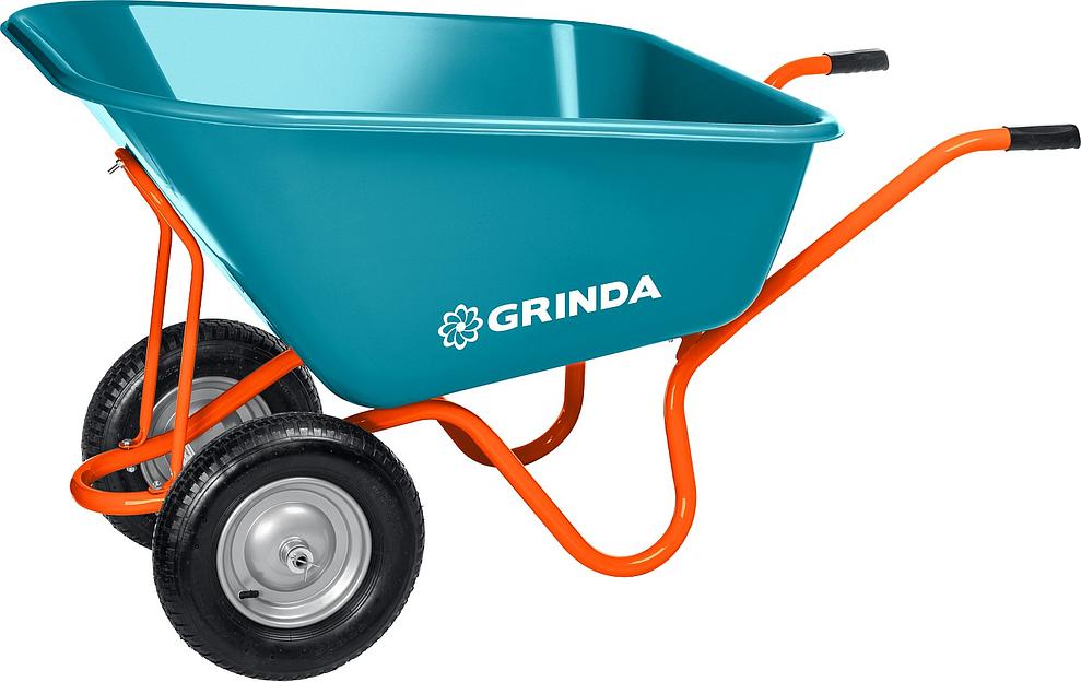GRINDA GP-1, кузов увеличенного объема 260 л, г/п 120 кг, ударопрочный пластик, тачка садовая PROLine (422401) фото 1