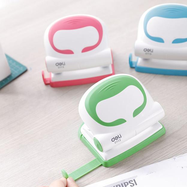 Дырокол Deli E0113 макс.:20лист. металл ассорти отв.:2 фото 3