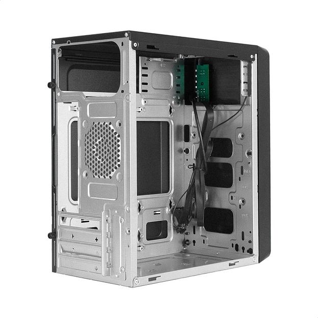 Exegate EX296165RUS Корпус Minitower ExeGate mEVO-7805 (mATX, без БП, 2*USB+1*USB3.0, аудио, черный, с 2*RGB подсветкой) фото 2