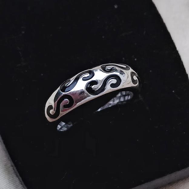 Комплект серебряный «Раушан» с национальным узором, серьги и кольцо, размер 19 фото 2