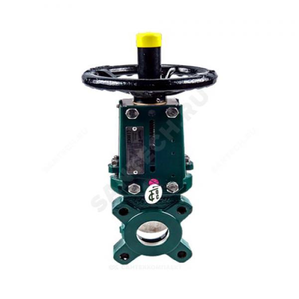 Задвижка шиберная односторонняя чугунная VG3400-00NI Ду 400 Ру7 межфланцеваяанцевая со штурвалом уплотнение: нитрил Tecofi VG3400-00NI0400 фото 7