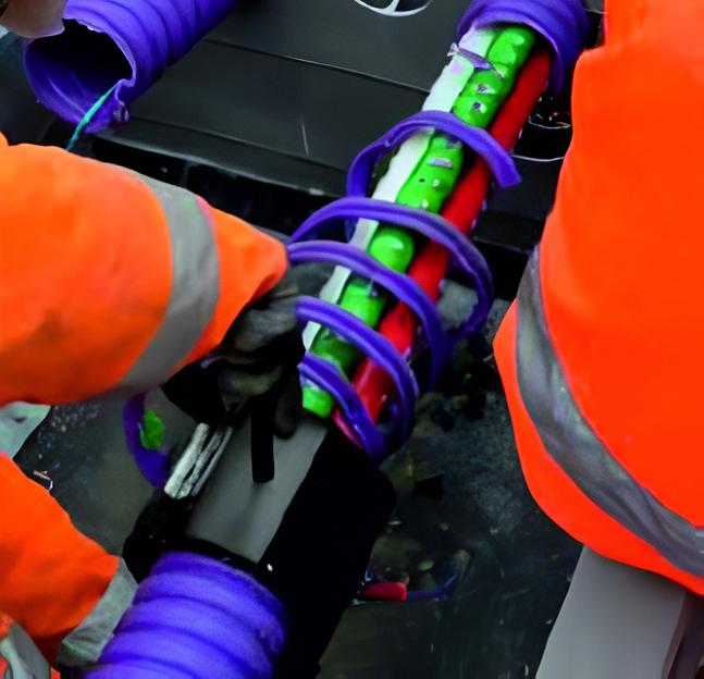 ВКТС 32х4, УФ DN/OD 110 (с защитой от ультрафиолета) Труба кабельная высокопрочная спиральная гибкая ПНД, многоканальная фото 3