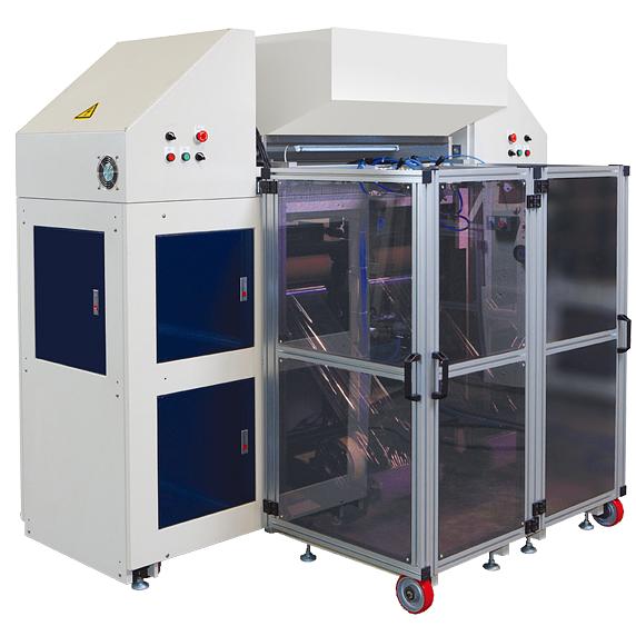 Автоматическая высокоскоростная двухручьевая машина SWCR-500-L для перемотки стретч-пленки для промышленного использования фото 1