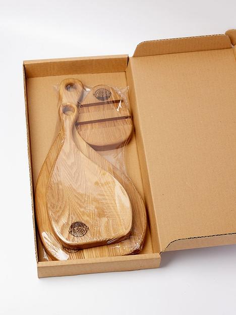 Набор из двух разделочных деревянных досок на подставке Woodlin «Модерн» ОПТ фото 5