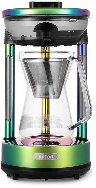 Кофеварка капельная Kitfort КТ-7488 600Вт зеленый фото 1