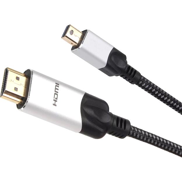 Кабель-переходник miniDisplayPort M-> HDMI M 4K@60Hz 1.8m VCOM (CG615M-1.8M) Кабель-переходник VCOM Mini DisplayPort M/HDMI M (CG615M-1.8) фото 6