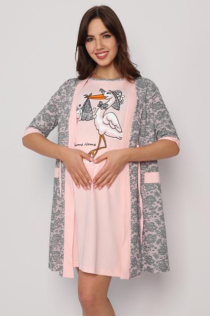 Комплект Style Magro для беременных и кормящих мам «Аист», пудровый, опт фото 10