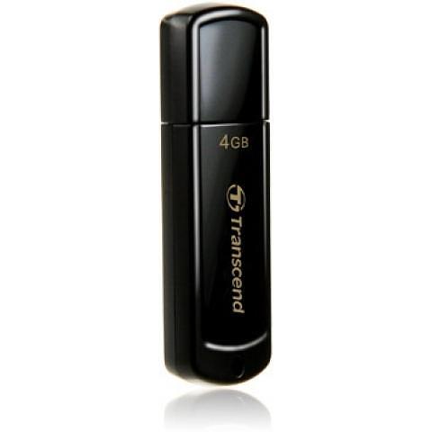 Флэш-накопитель Transcend TS4GJF350, USB 2.0 4GB, черный фото 1