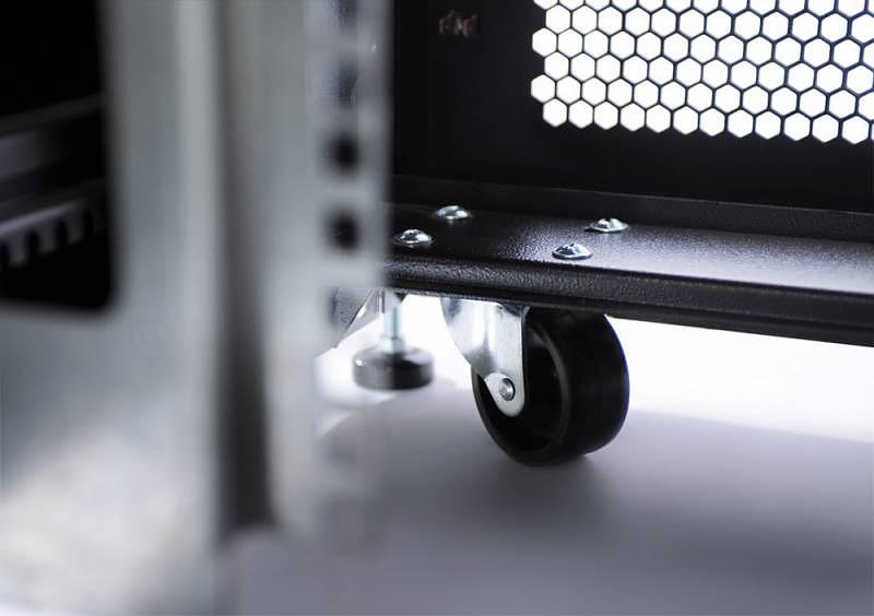 Шкаф серверный ЦМО ШТК-СП-42.8.10-48АА-9005 42U 800x930мм пер.дв.перфор. 2 бок.пан. 1350кг черный фото 4