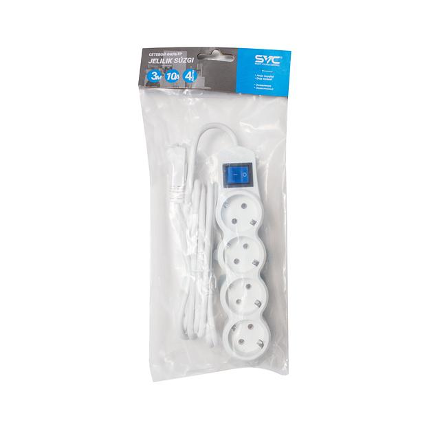 Сетевой фильтр SVC ZP4S-30M 3 м. 220 в. фото 3