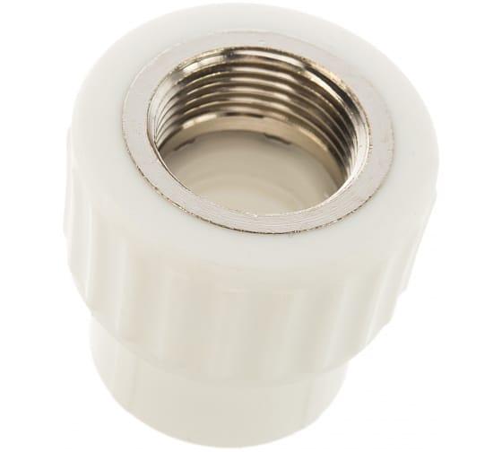 Муфта комбинированная 32x3/4' ВР полипропиленовая PPR белая фото 1