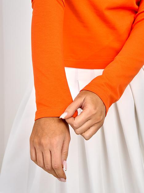 Лонгслив женский оранжевый фото 7