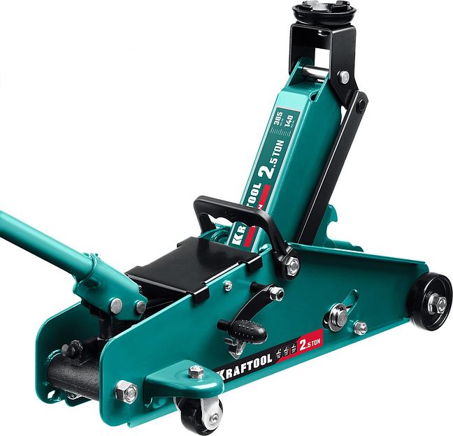 KRAFTOOL S-PIN, 2.5 т, 140 - 385 мм, подкатной домкрат с увеличенным подъемом и фиксатором (43457-2.5) фото 1