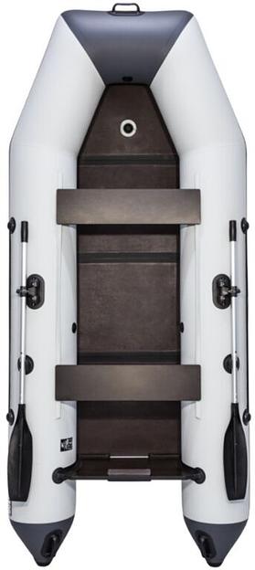 Лодка Аква 3200 слань книжка, киль, 3200*1420*400 мм., цвет: серый-графит фото 3