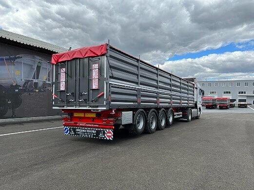 Полуприцеп-Зерновоз бортовой Тонар 9989 60 куб.м 4 оси фото 4