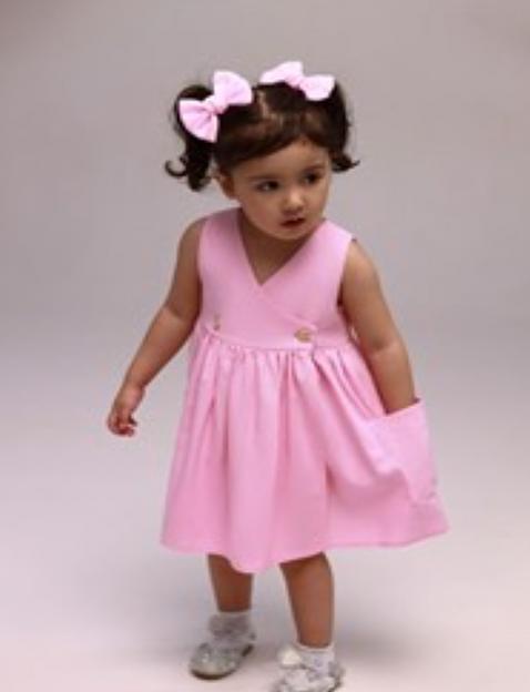 Сарафан на запах изо льна розовый ОПТ фото 3