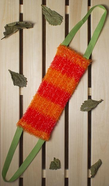 Мочалка Банный день «Эконом» 35х14 см, махра 1,5 см ОПТ фото 1