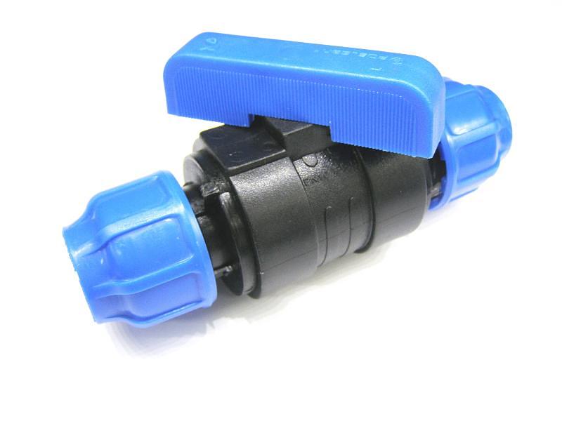 Кран шаровый ПНД 25x25 мм компрессионный фото 2