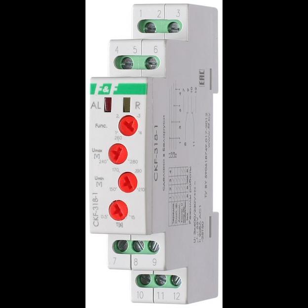 Реле контроля наличия и чередования фаз CKF-318-1 (контроль чередования; слипания фаз; регулировка в фото 2