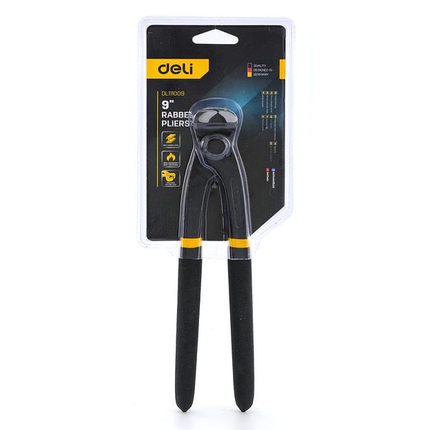 Клещи монтажные вязальные Deli DL111009 250мм, высокоуглеродистая сталь, прорезиненные рукоятки фото 1