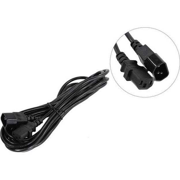 Exegate ES280991RUS Кабель монитор - компьютер (UPS->устройство) ExeGate Special EC-5S (IEC 320 С13->С14) 3*0.75mm2, CCA, черный, 5м. фото 1